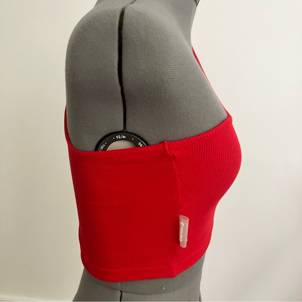 Telfar Rib Half Tank, Red, XS/S - Picture 4 of 8